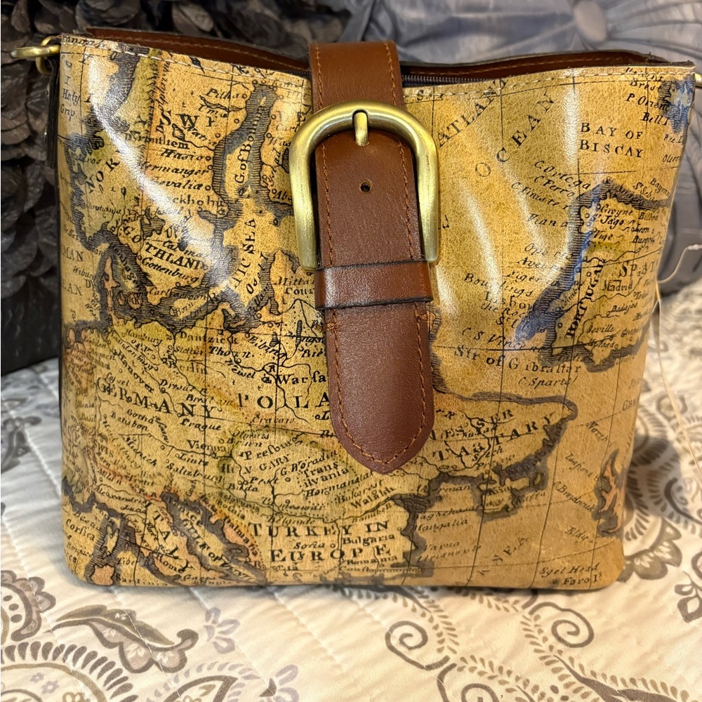 Patricia Nash European Map Collection Handbag NWT
